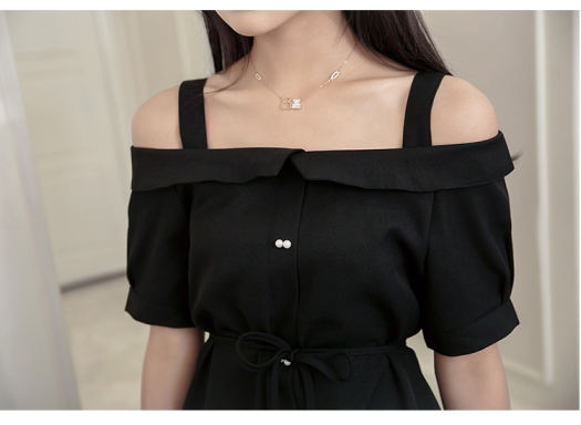 Đầm ngắn trễ vai dễ thương