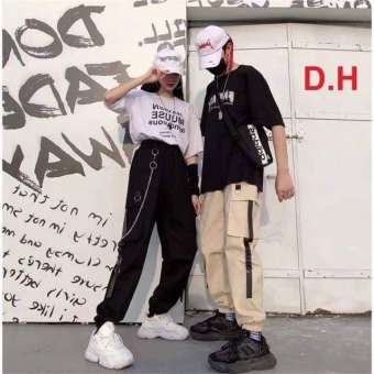 Quần kaki phối dây xích HDA0919