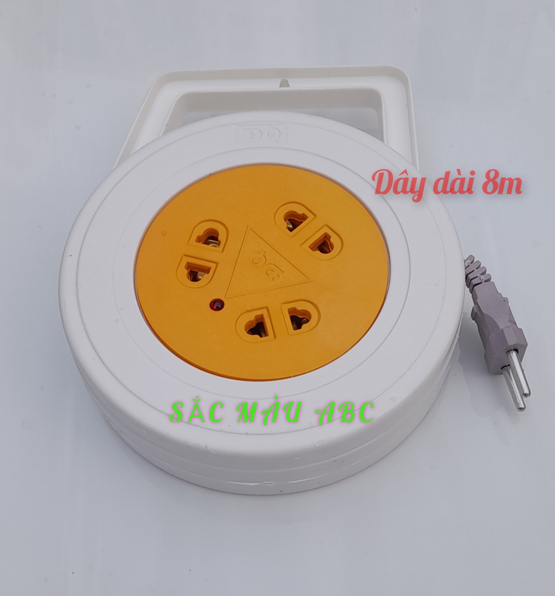 Ổ cắm điện quay tròn, 3 lỗ cắm điện, dây dài 8m