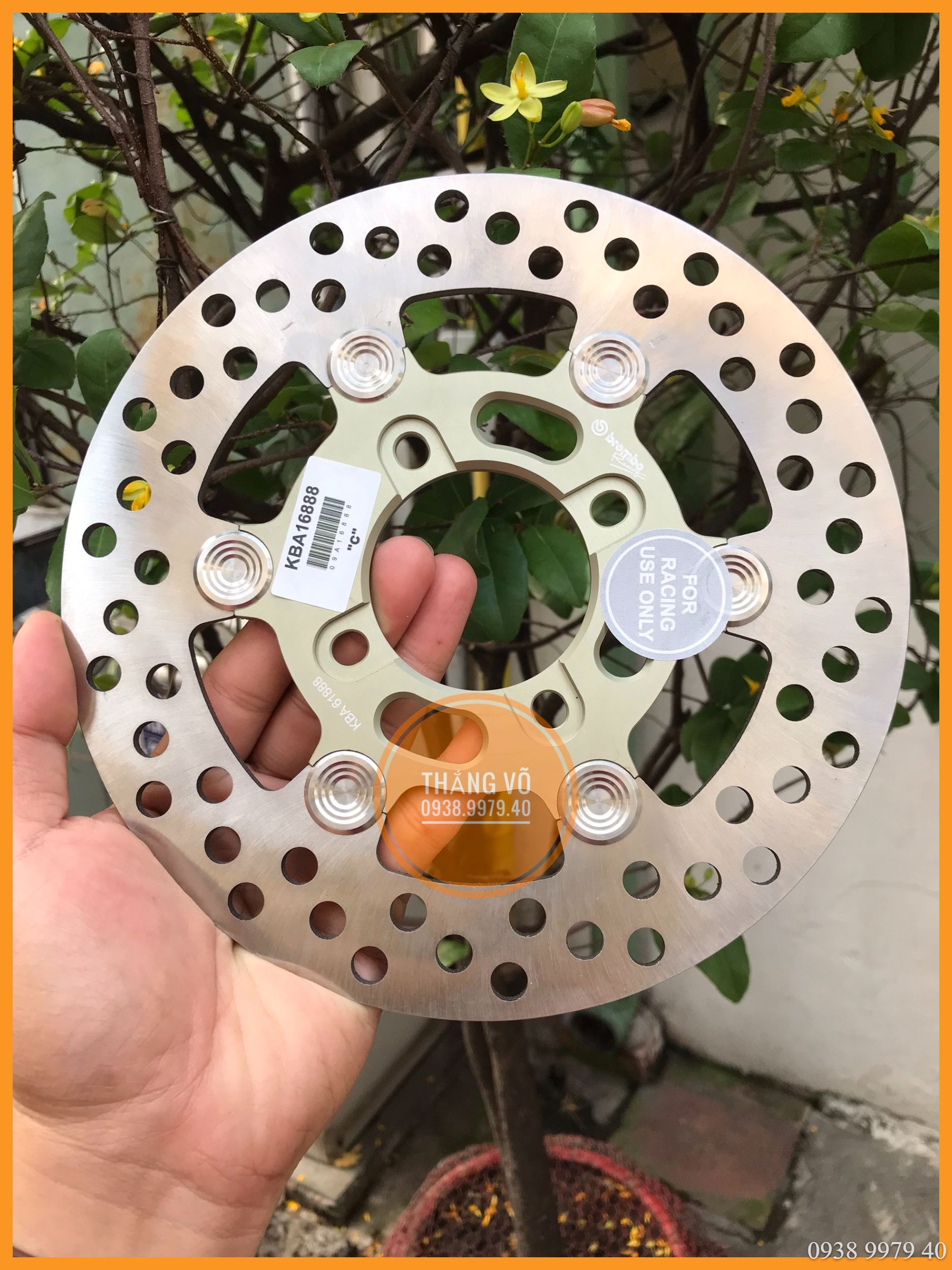 Đĩa Brembo, Đĩa Brembo 220mm khoen Inox 304 đồ chơi phụ kiện đĩa phanh Sirius Wave Dream Future Exciter 135