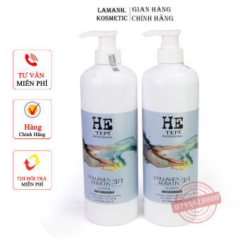 Dầu Gội Dầu Xả Tái Sinh Teppi  siêu phục hồi tóc cặp 500ml - 1000ml