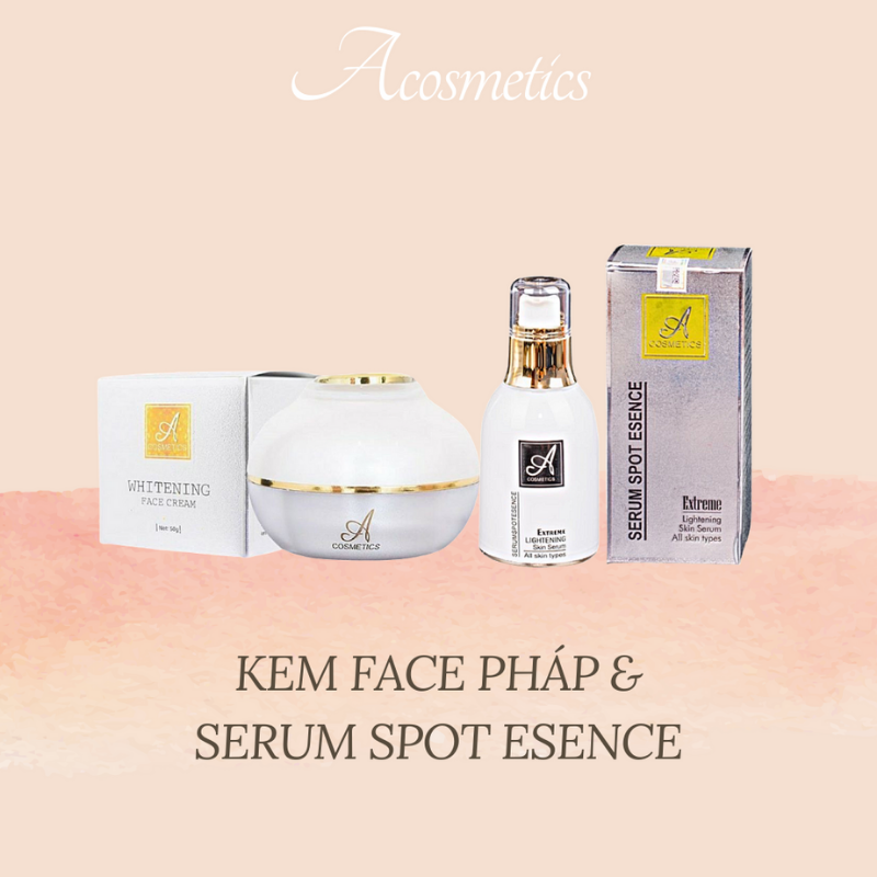 Combo kem face pháp và serum sopt esence acosmetics, ab_beauty39, dưỡng trắng da mặt, cấp ẩm và làm mềm mịn da