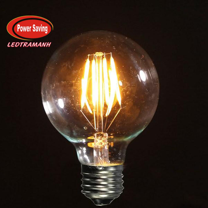 Bóng đèn led edison G80 4W thủy tinh