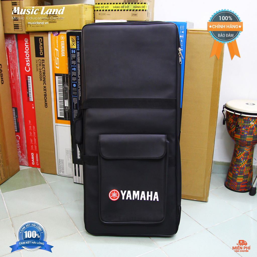 Bao da đàn Organ Yamaha 5 lớp đường may nét tỉ mỉ chỉ dày sắc xảo và chắc chắn giúp bảo vệ tốt đàn bên trong