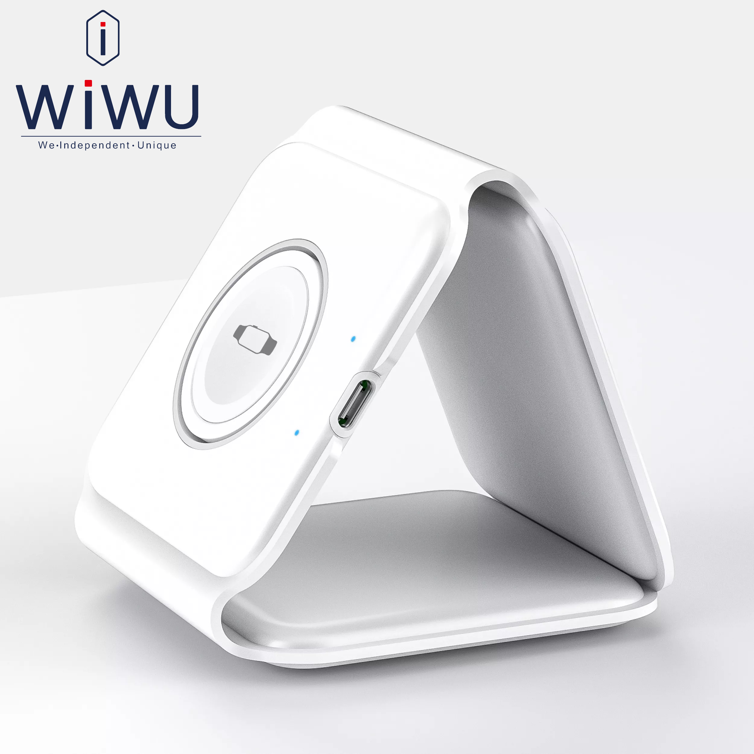 Bộ sạc không dây MagSafe 3 in 1 Wiwu sạc nhanh 15W cho iPhone, Apple Watch và Airpods
