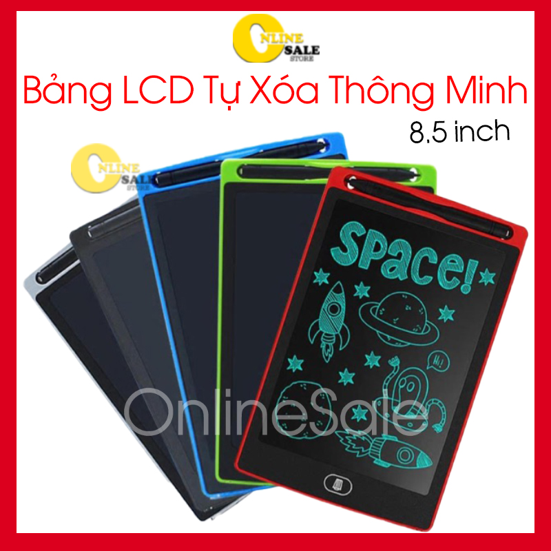Bảng viết tự xoá, bảng vẽ tự xoá thông minh, bảng viết lcd tự xoá màn hình 8.5 inch- Làm quà tặng dành cho các bé tập viết, tập vẽ.Giúp bạn ghi chú việc quan trọng Bảng tập vẽ tập viết