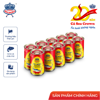 Cá hộp Sea Crown cá Trích sốt cà - Lốc 10