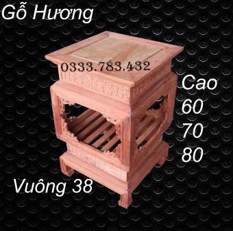 ĐÔN ĐÈN GỖ HƯƠNG- ĐẾ KÊ TƯỢNG KÊ LOA TRANG TRÍ MẶT VUÔNG 38CM