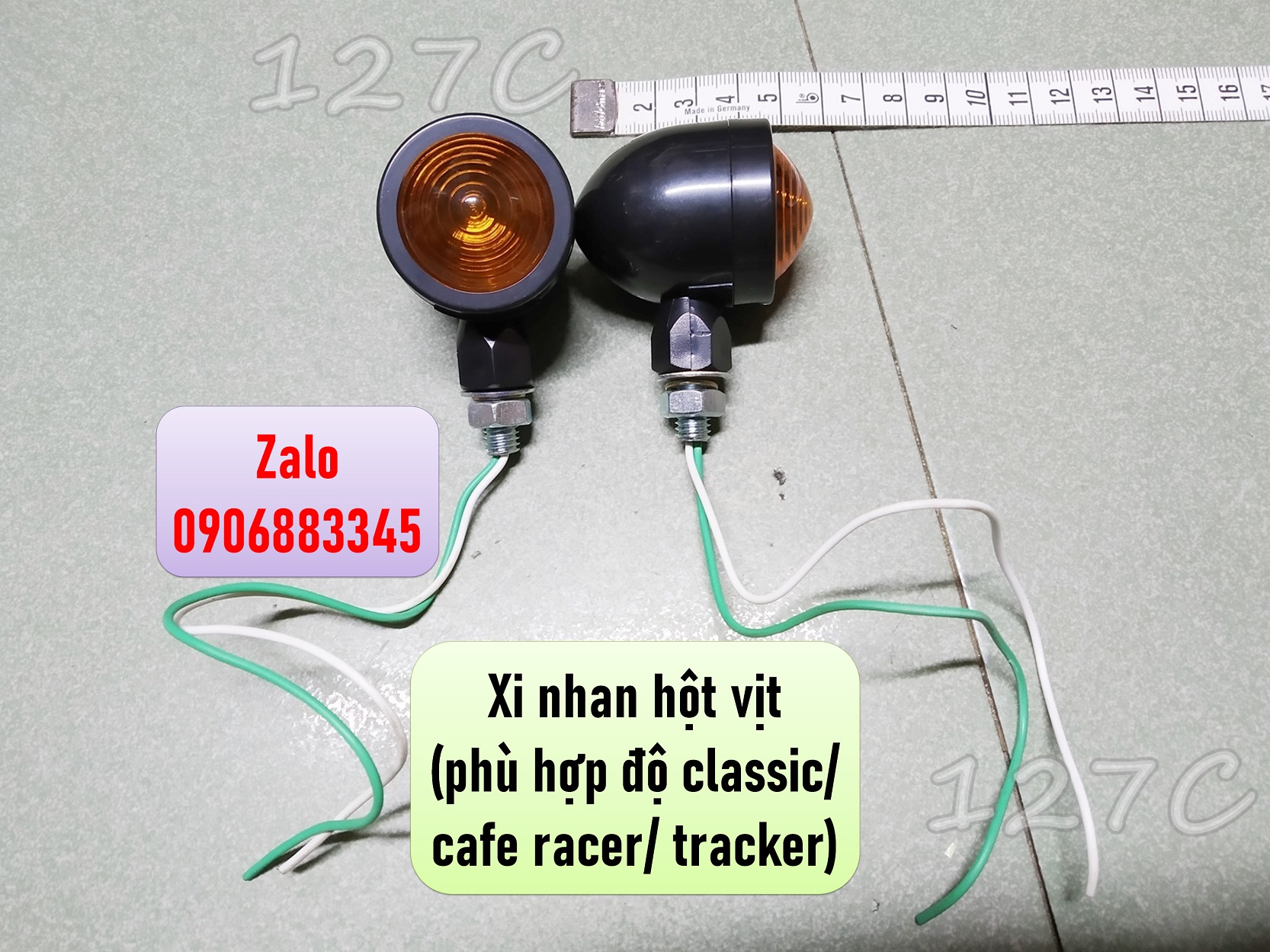 [HCM] Xi nhan hột vịt (phù hợp độ classic/ cafe racer/ tracker) (cặp 2 cái)