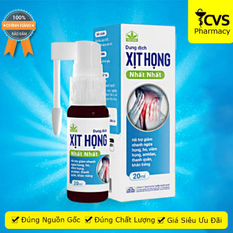 Dung Dịch Xịt Họng NhấtNhất - hỗ trợ làm giảm nhanh ngứa họng, ho, khản tiếng - cvspharmacy
