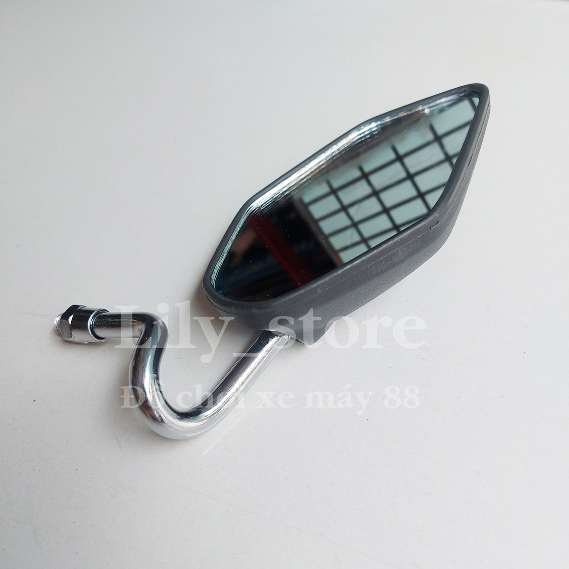 Gương kính chiếu hậu kiểu exciter chân cong gắn mọi xe máy