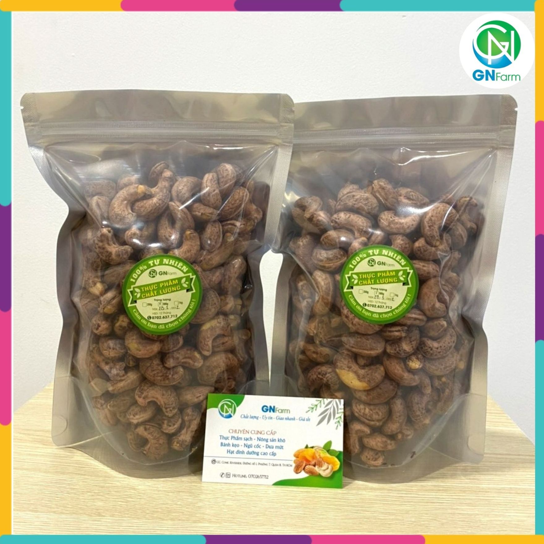 Hạt điều rang muối vỏ lụa hạt điều chất lượng trên từng hạt - túi 1kg