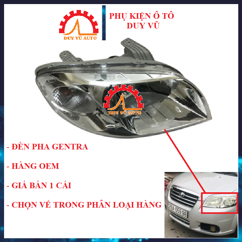 ĐÈN PHA DEAWOO GENTRA AVEO