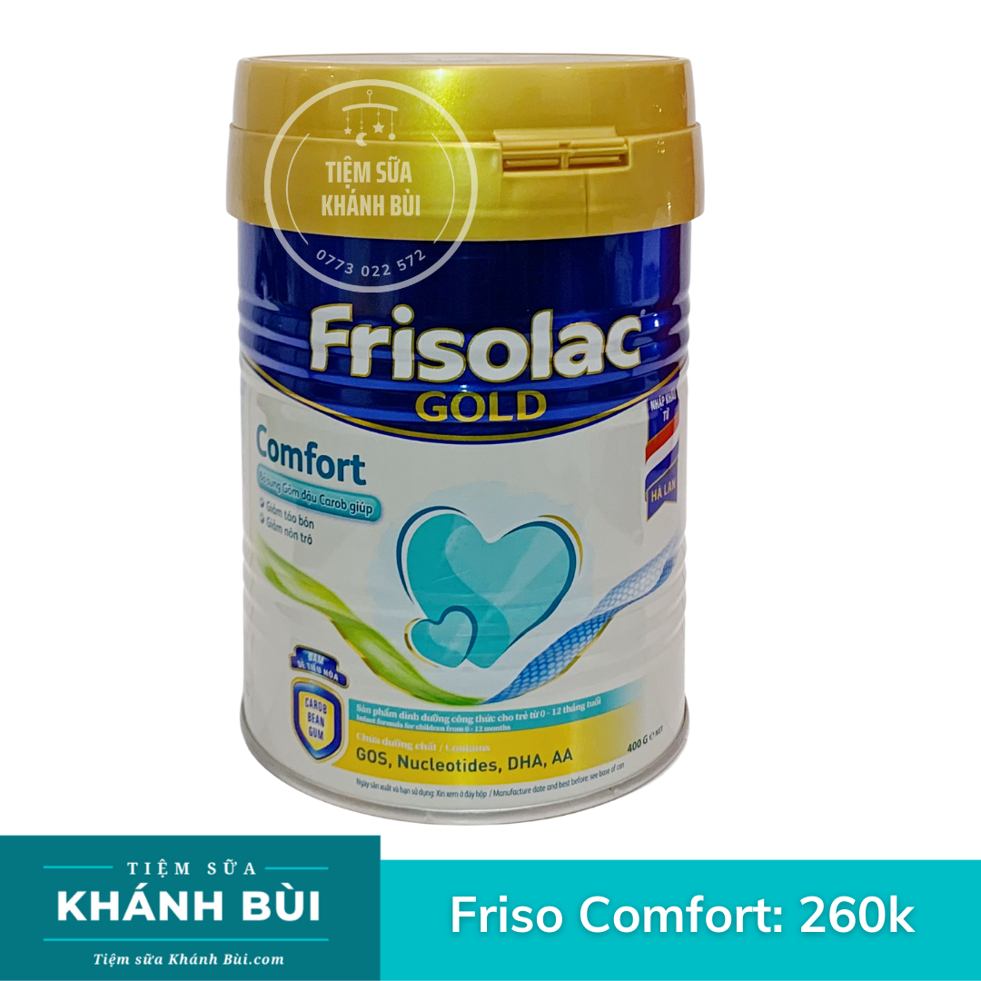 MẪU MỚI - Combo 2 lon Sữa bột Frisolac Comfort 400g HSD 2023