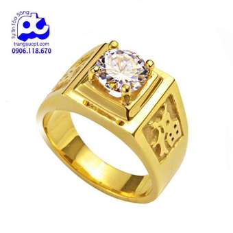 NHẪN INOX NAM MẠ VÀNG CHỮ PHƯỚC ĐÍNH XOÀN ĐẸP GIÁ RẺ