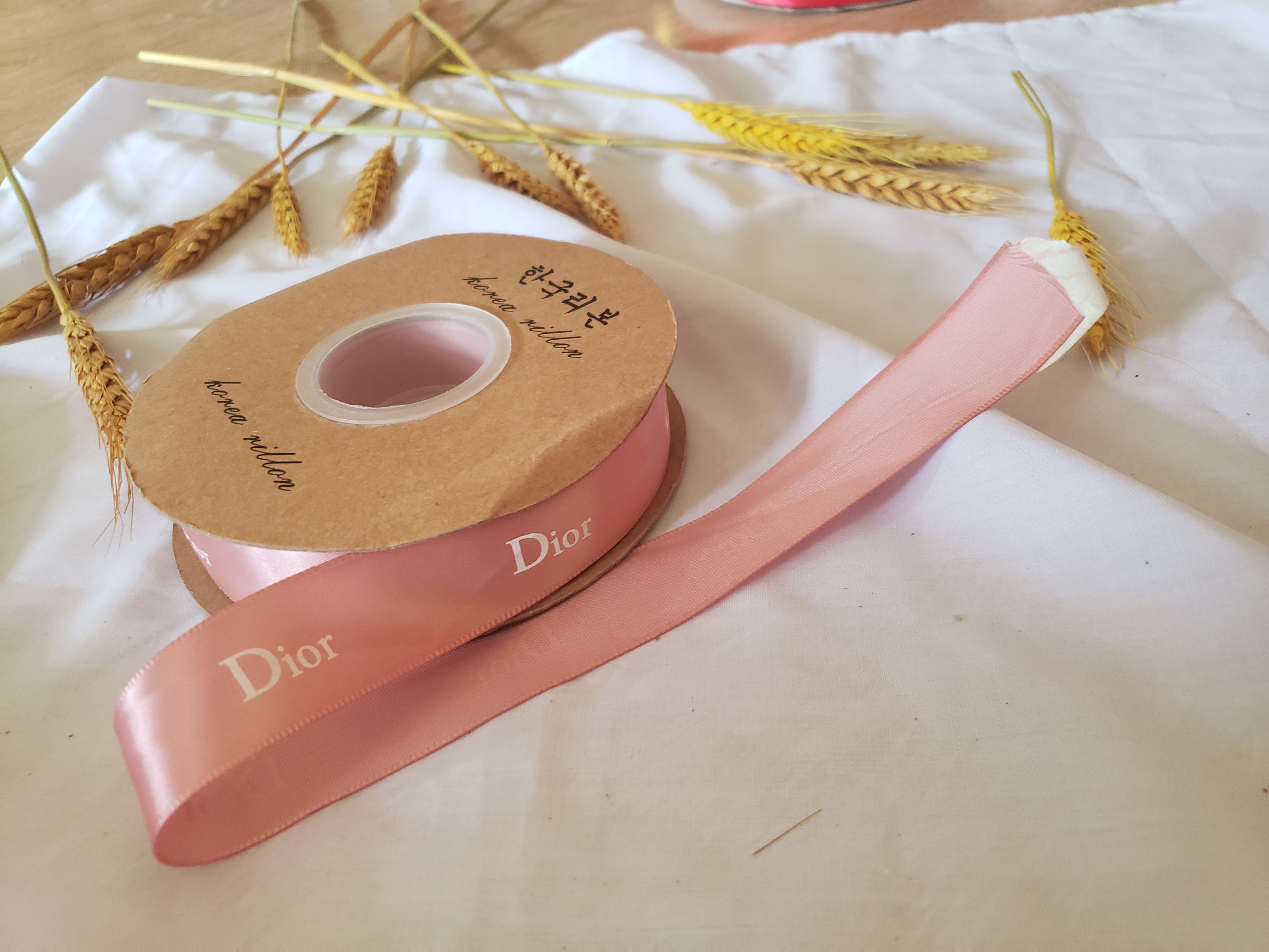 Ruy băng in chữ Dior bản 2,5cm