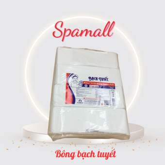 Bông y tế cắt miếng bạch tuyết 7x7 (500g) dùng cho spa