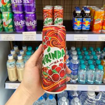 Nước ngọt Mirinda hương xá xị lon 320ml