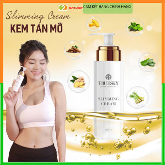 Kem Tan Mỡ Bụng Cấp Tốc Truesky 100ml O2O Shop Chiết Xuất Quế Gừng Dạng Vòi Nhấn Phiên Bản Cao Cấp - Slimming Cream Giúp Đốt Cháy Mỡ Nhanh Eo Thon Đón Tết