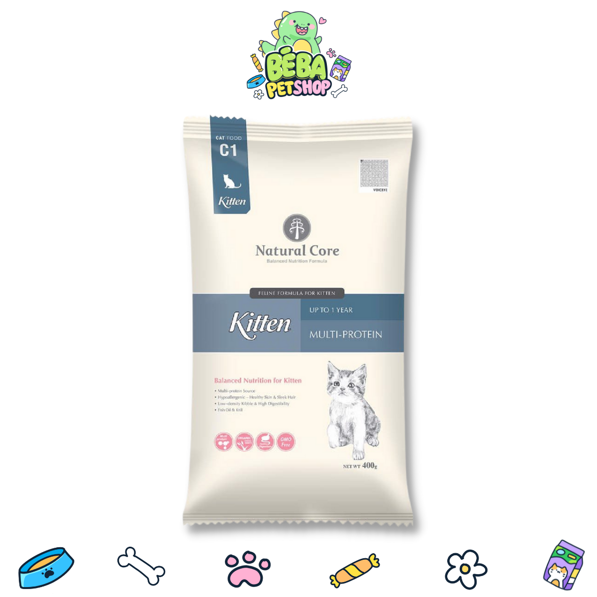 Hạt cho mèo con Natural Core C1 Bene Kitten gói 400g | Bé Ba Petshop