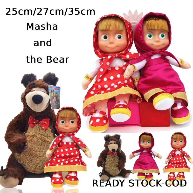 masha and the bear stuffed toy