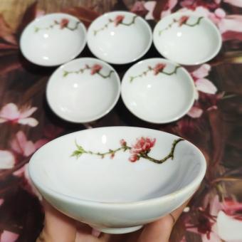 chén nước chấm tròn sứ Minh Long - chén nước chấm hình tròn sứ minh long