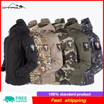 CAMPOUT Đồ Thể Thao, Áo Khoác Nam, Áo Khoác Chiến Thuật, Áo Khoác Đi Bộ Đường Dài, Áo Khoác, Áo Khoác Nam, Áo Khoác Quân Đội, Áo Khoác Quân Đội Áo Gió Nam Áo Thể Thao Dài Tay Đồ Thể Thao Nam Chống Nước Và Ấm Áp