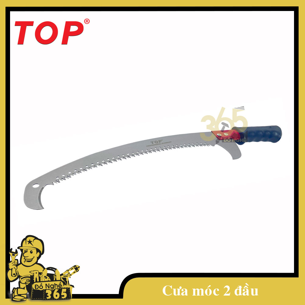 Cưa móc giật cành 2 đầu cầm tay TOP , cưa móc cành cao, Lưỡi cưa được chế tạo bằng thép SK5, đảm bảo độ sắc bén lâu dài, và khả năng đàn hồi khá cao, có thể gắng cán dài cưa cành trên cao