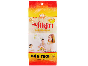 Combo 4 gói Bún Gạo Tươi Mikiri sợi Lớn( 4 x 400g)