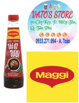 Combo 5 chai nước tương đậu nành tỏi ớt tươi MAGGI 200ml / Nước tương tỏi ớt MAGGI 200ml ( Xì dầu )