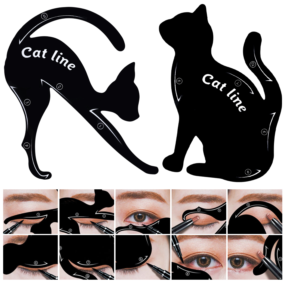Trang điểm mắt stencils Bút kẻ mắt định hình Stencil công cụ Eyeshadow thẻ công cụ mẫu
