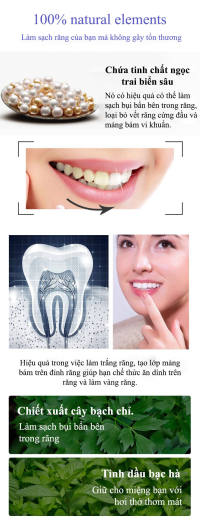 BREYLEE Bột Tẩy Trắng Răng Kem Đánh Răng Nha Khoa Dụng Cụ Răng Trắng Sạch Vệ Sinh Răng Miệng Bàn Chải Đánh Răng Gel Loại Bỏ Mảng Bám Vết Bẩn Teeth Whitening White Pearl Powder 30G