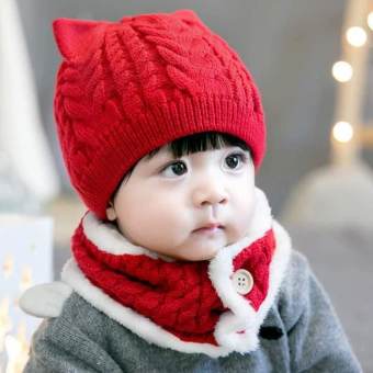 Mũ len kèm khăn lót nỉ siêu ấm - Mũ len nam -  Mũ len nữ - Mũ len nữ hàn quốc - Mũ len hàn quốc