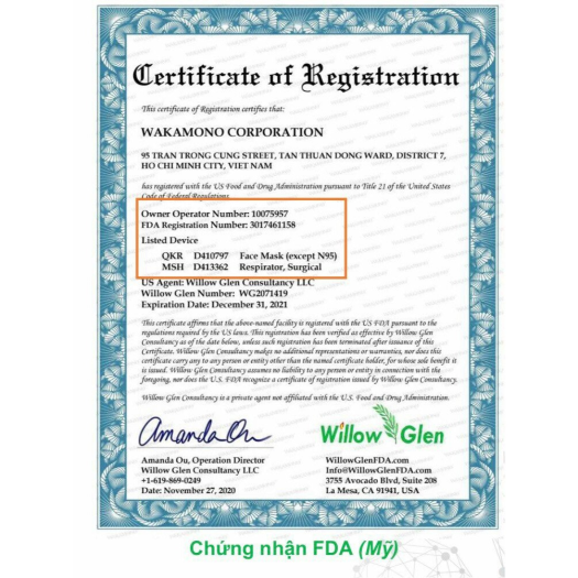 Khẩu trang Wakamono Người Lớn phiên bản Giáng Sinh 4 Lớp (Hộp 10 chiếc)