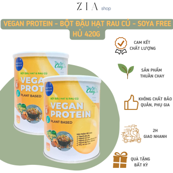 BỘT ĐẬU, HẠT VEGAN PROTEIN - KHÔNG ĐẬU NÀNH, BỔ SUNG PROTEIN THUẦN CHAY DÙNG ĐƯỢC CHO BỆNH NHÂN KHỐI U, TIỂU ĐƯỜNG /Ziafood.com/