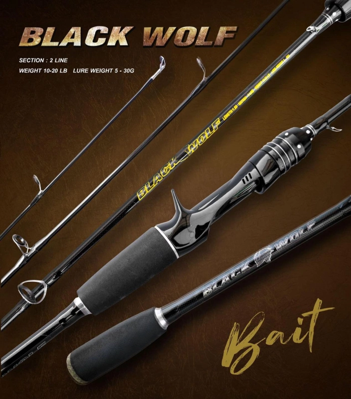 ภาพหน้าปกสินค้าคัน BLACK WOLF ( แบล็ควูฟ)  เวท10-20 จากร้าน Achi  Fishingman บน Lazada