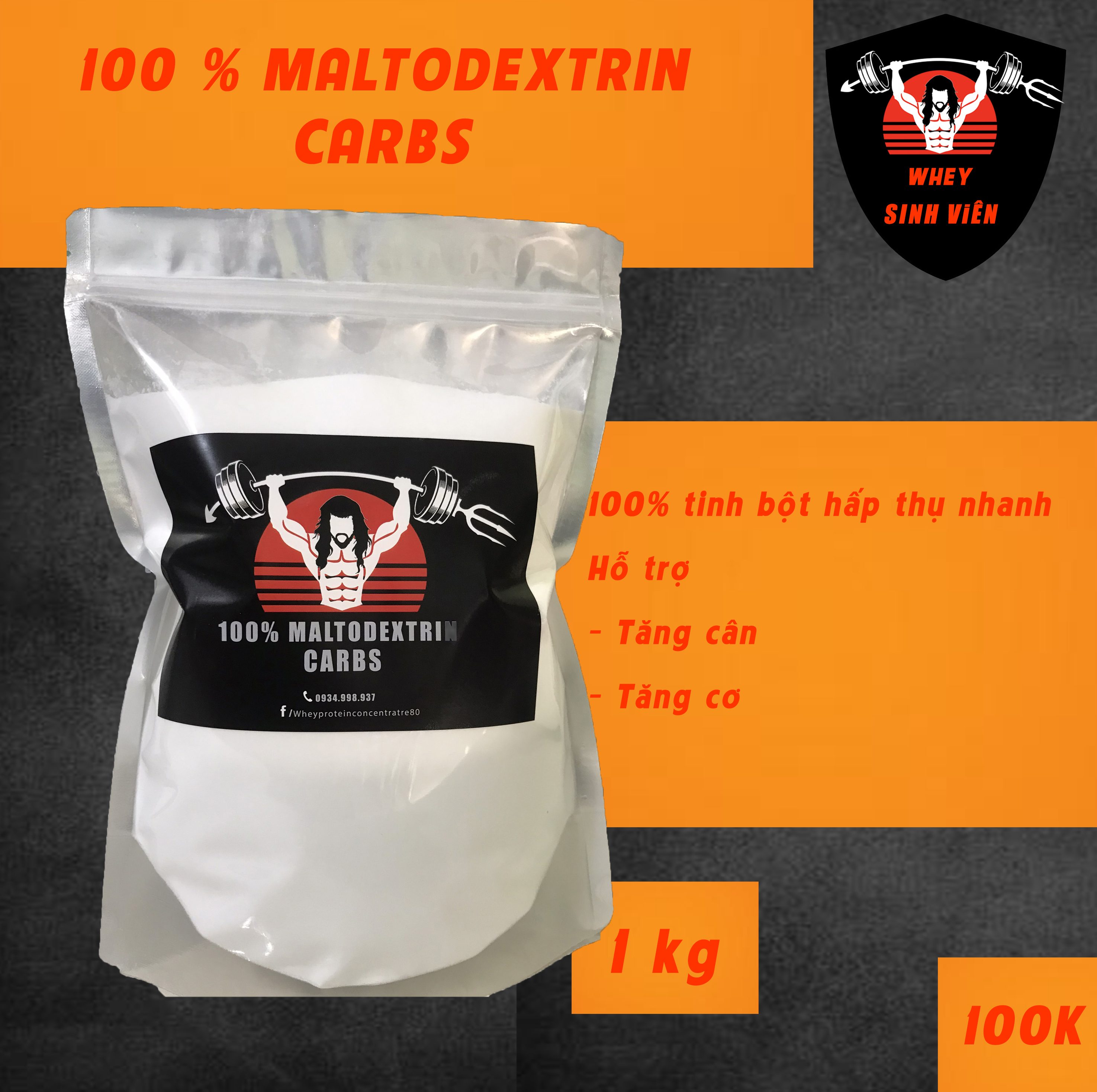 SỮA TĂNG CƠ, TĂNG CÂN MALTODEXTRINE CANADA 100%