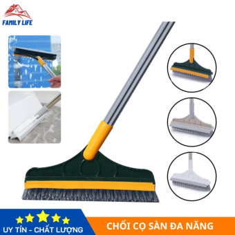 Chổi chà sàn nhà tắm gạt nước thông minh thiết kế đầu gạt nước và đầu chổi xoay 120 độ quét sạch các vết bẩn mọi ngóc ngách - Cây chà sàn nhà tắm, chổi cọ nhà vệ sinh, chổi chà sàn nhà tắm, cây gạt nước sàn nhà
