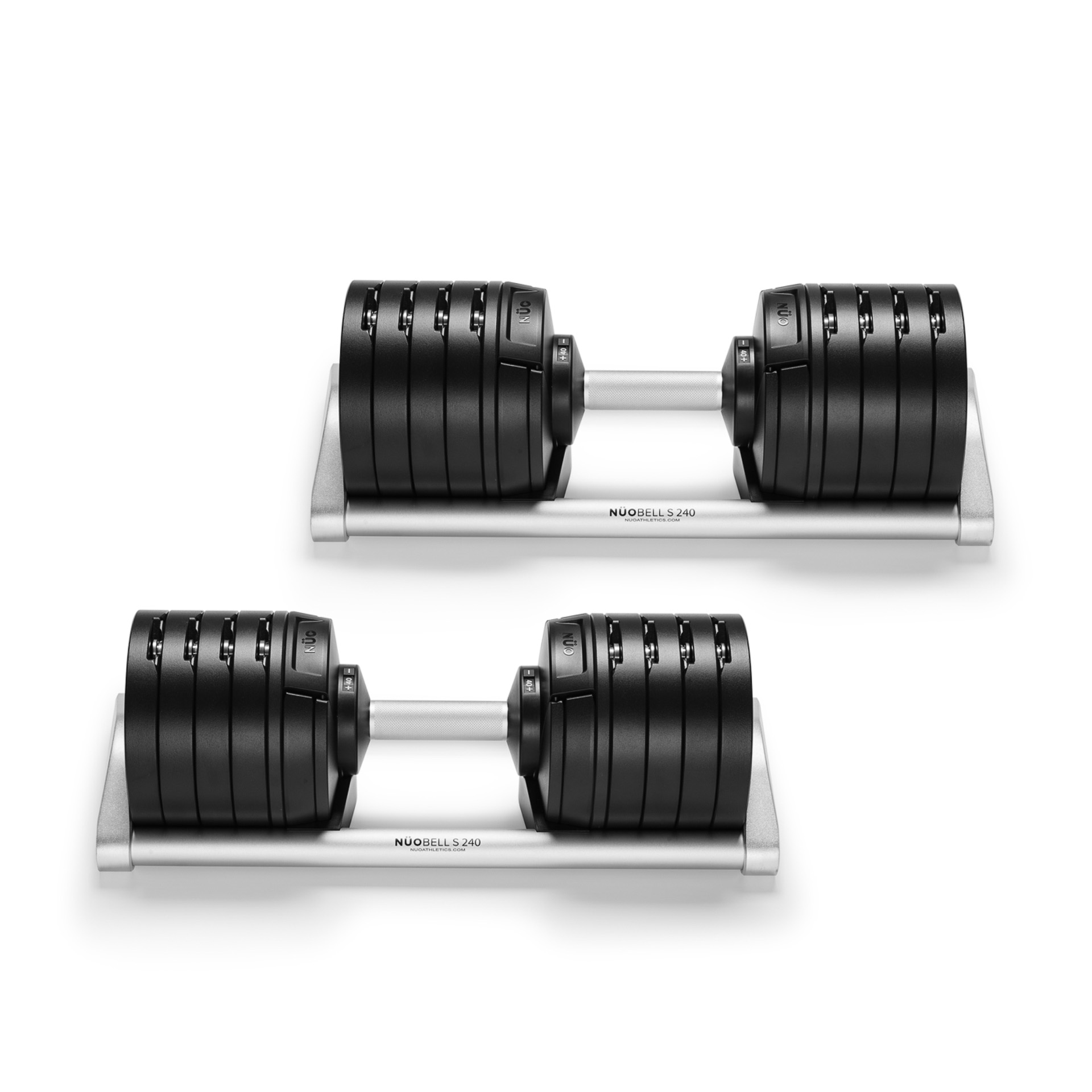 Nuobells 2-32Kg Adjustable Dumbbells - Quick Weight Adjustment Set