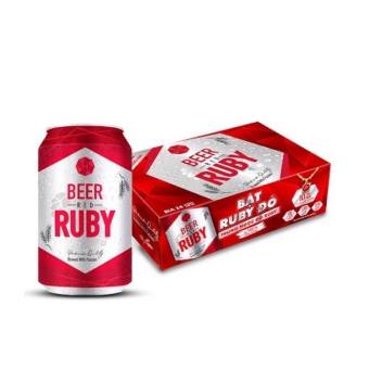 Thùng 24 lon bia Red Ruby 330ml