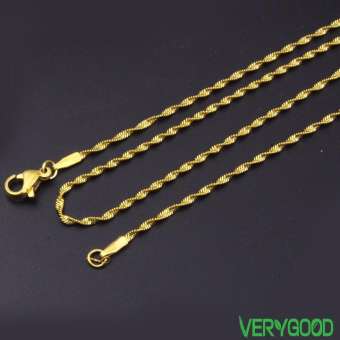 Vòng cổ mạ vàng soắn cả dây - Dây chuyển mạ vàng 24k sang trọng ITALY