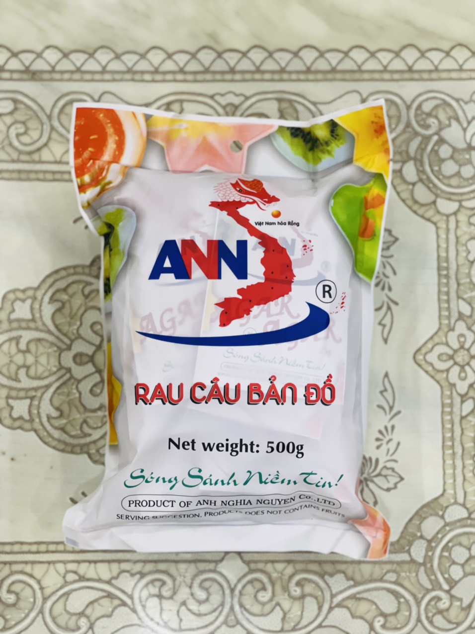 Rau câu giòn ANN 1 gói 500 Gr (02 loại: 10 gói 50gr và 20 gói 25gr) - Chất lượng thơm ngon