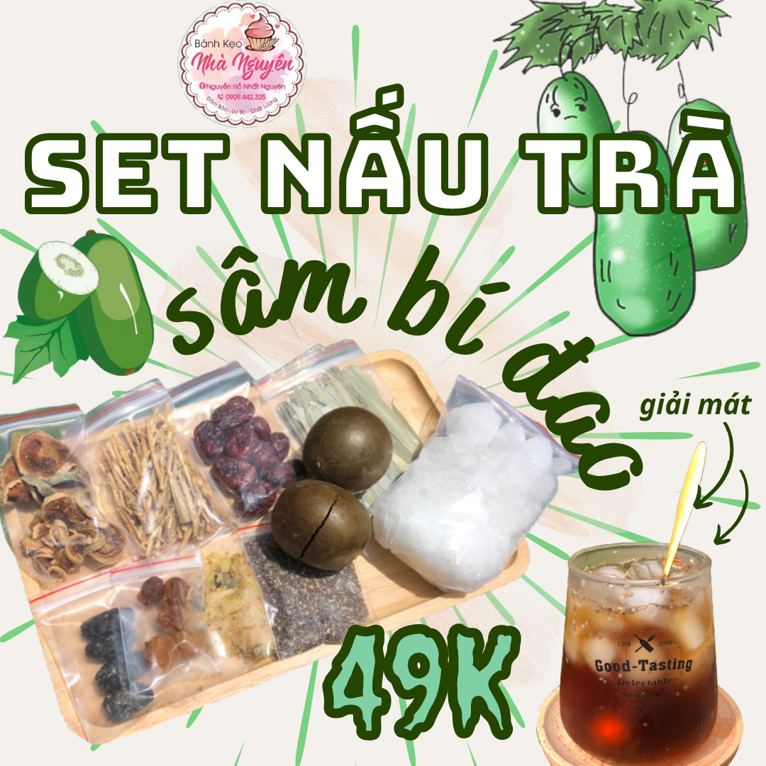 Set nấu trà sâm bí đao