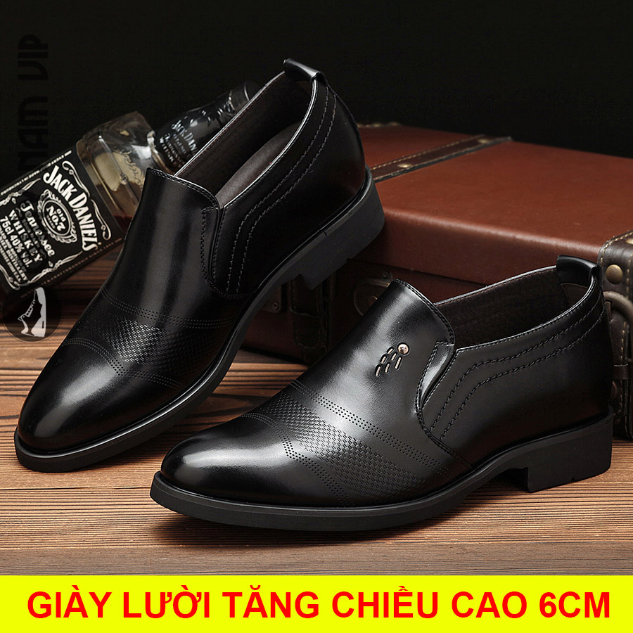 Giày nam tăng chiều cao đen công sở cao cấp giaynamvip giày lười nam đẹp giá rẻ gd45