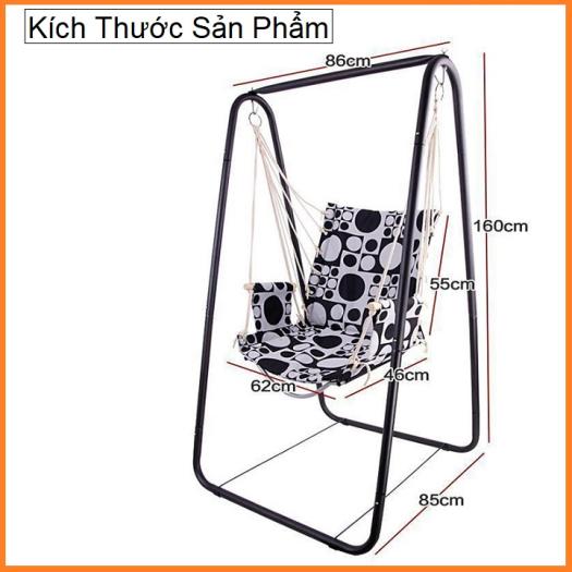 Ghế Võng Xích Đu Trong Nhà - Ghế Xích Đu Treo Khung Thép Chống Gỉ Cao Cấp, Ghế Xích Đu, Ghế Xích Đu Sân Vườn, Ghế Xích Đu Thư Giãn Đa Năng