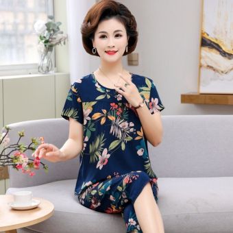 Bộ mặc nhà trung niên chất vải lanh siêu mát- đồ bộ trung niên nữ cho bà cho mẹ- thời trang trung niên