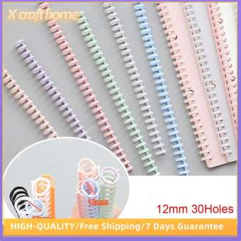 X CRAFT HOME 10pcs Khóa chất kết dính Kẹp đóng sổ tay Lỗ 12mm 30 Dây buộc Nhẫn lá rời Tự làm Nhựa Vòng Tròn sách Dụng cụ trang trí sổ tay Album sổ lưu niệm