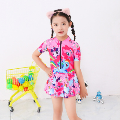 Váy bơi liền quần bé gái hình ngựa Pony