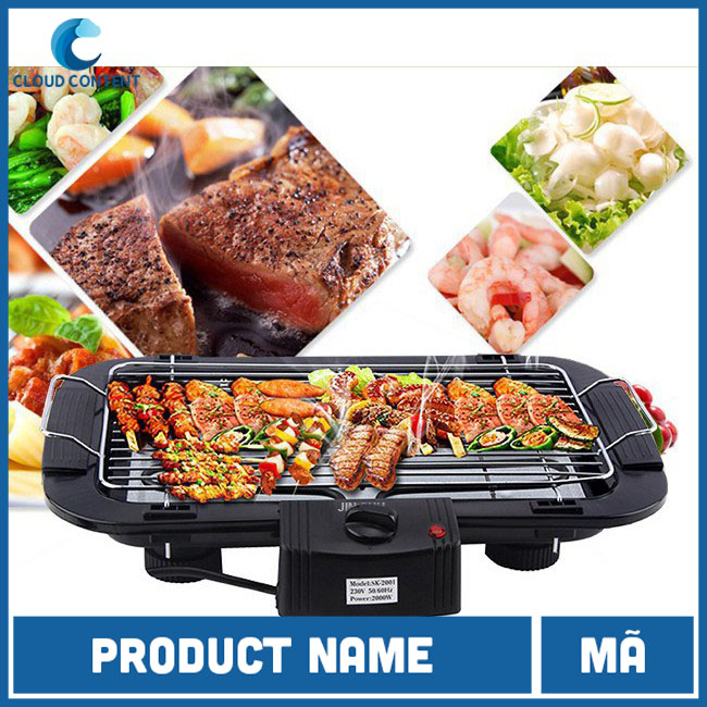 Bếp nướng không khói, bếp nướng điện - bếp nướng hồng ngoại chống cháy khét ,không khói - bảo hành 12 tháng