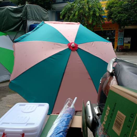 Dù che nắng ngoài trời dù che nắng lớn dù che mưa KHÔNG KÈM ĐẾ - Đường kính 2m2 cao 2m5 chất liệu Polyester chống thắm nước bền màu độ bền cao sử dụng lâu dài